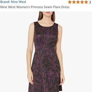 Nine West Women's Princess Seam Flare Dress